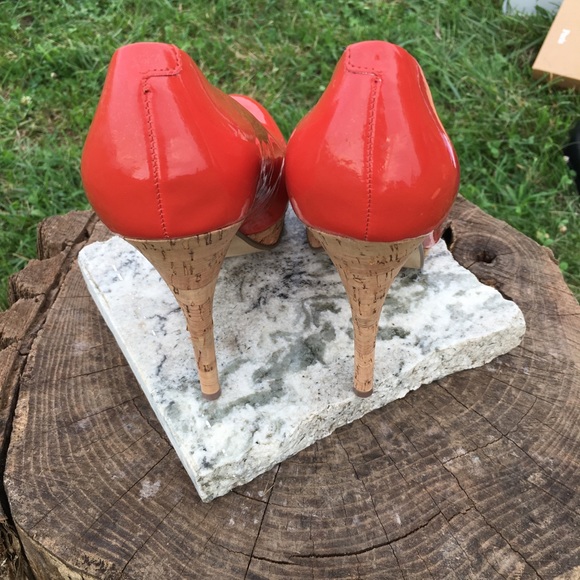 Guess Platform Pumps 9.5 Orange and Bamboo - Picture 5 of 8